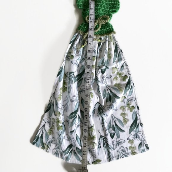 Tea Towel Pot Holder Set, Crochet Hanging Dish Towel, Crochet Pot Holders - Picture 6 of 12